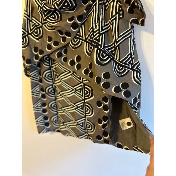 Maeve for Anthropologie Edessa Tribal Batik Print Layered Faux Wrap Skirt Size 8 - Picture 6 of 11